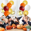 Balony dekoracyjne na imprezę jesienne z konfetti zestaw