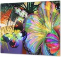 Deska kuchenna do krojenia antypoślizgowa hartowane szkło 60x52cm Motyl