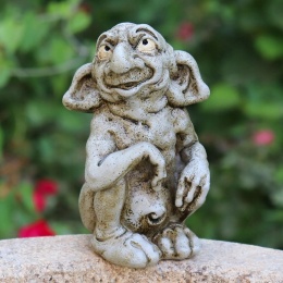 Figura do ogrodu Figurka dekoracyjna Rzeźba ogrodowa żywica 13,3cm Troll
