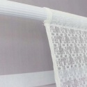 Firany gotowe koronkowe z motywem wiktoriańskich kwiatów 60x240cm mleczny