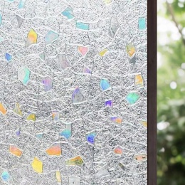 Folia okienna samoprzylepna Statyczna Nieprzezroczysta 90x200cm ze wzorem