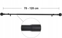 Karnisz pojedynczy na firanki zasłony drążek 70-120cm czarny metalowy