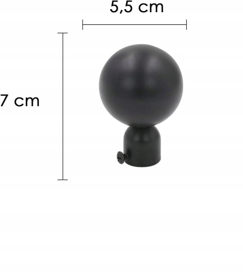 Karnisz pojedynczy na firanki zasłony drążek 70-120cm czarny metalowy