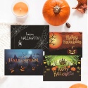 Kartki halloweenowe Happy Halloween z kopertami zestaw 6 sztuk