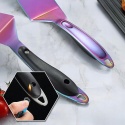 Łopatka Szpatułka Kuchenna Metalowa do grilla z Otworami Tęczowa 37,50cm