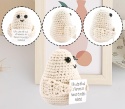 Maskotka pozytywny ziemniak z listem motywacyjnym 8cm bialy