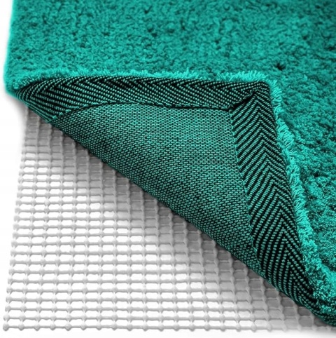 Mata antypoślizgowa - Podkład dywanowy 200 x 80 cm prostokątny Kolor Biały