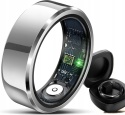 PIERŚCIEŃ FITNESS SMART RINGS WODOODPORNY SREBRNY ROZMIAR 9