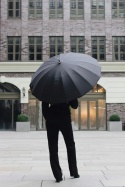 Parasol automatyczny z 16 żebrami duży klasyczny elegancki kolor czarny