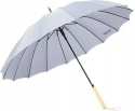 Parasol automatyczny z 16 żebrami duży klasyczny elegancki kolor szary