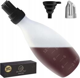 Pędzel silikonowy z dozownikiem 500 ml akcesorium do grilla 2w1