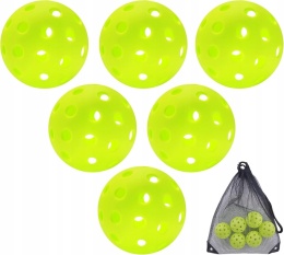 Piłka do pickleballa Zestaw 6-częściowy Piłki 40-otworowe z torbą z siatki