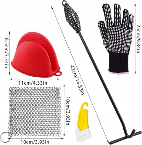 Podnośnik Hak do Pokrywy Holenderskiej Żeliwnej 42cm Zestaw do Grillowania