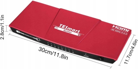 Przełącznik KVM switch 4K Ultra HD 60Hz 1x8 HDMI EDID HDR 10
