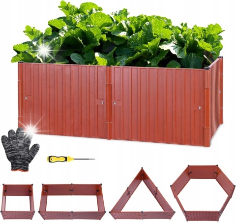 Rabata donica podwyższona grządka na warzywniak DIY 6 paneli 35 x 25cm