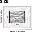Siatka do bagażnika samochodu rozciągliwa z haczykami 80 x 60 cm