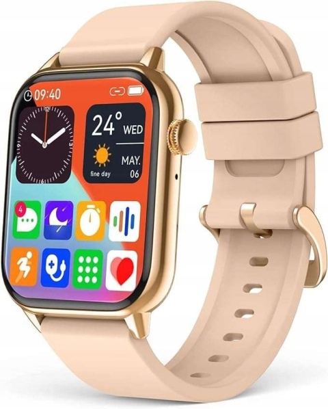 Smartwatch 1,68-calowe Wodoodporność IP67 Z pomiarem ciśnienia krwi i tlenu