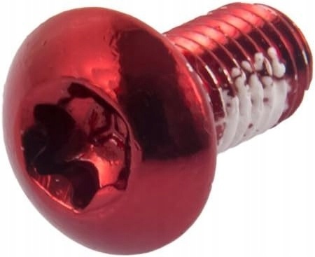 Śruby tarczy hamulcowej roweru M5x10mm Kolor czerwony Zestaw 12szt