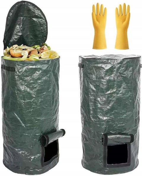 Torba Worek kompostowy do przechowywania odpadów organicznych 2szt 35x60cm