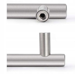 Uchwyt meblowy do szuflad szafek ze stali srebrny reling 150mm 30 sztuk