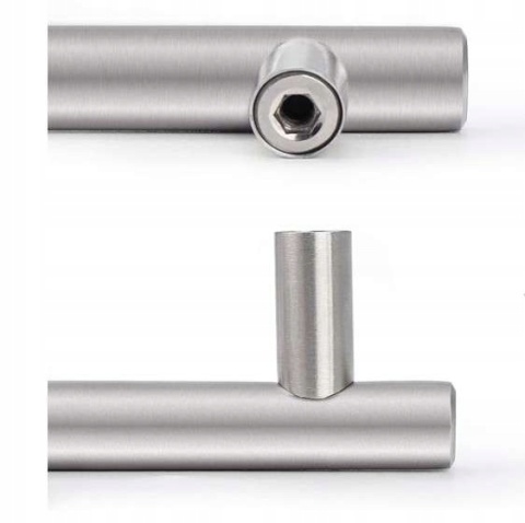 Uchwyt meblowy do szuflad szafek ze stali srebrny reling 150mm 30 sztuk