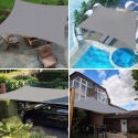Żagiel ogrodowy zaciemniający ochrona UV wodoodporny prostokątny szary 2x3m