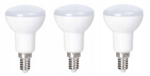 Żarówka LED E14 R50 6W 3000K ciepła biel kąt wiązki 120 stopni 3 sztuki
