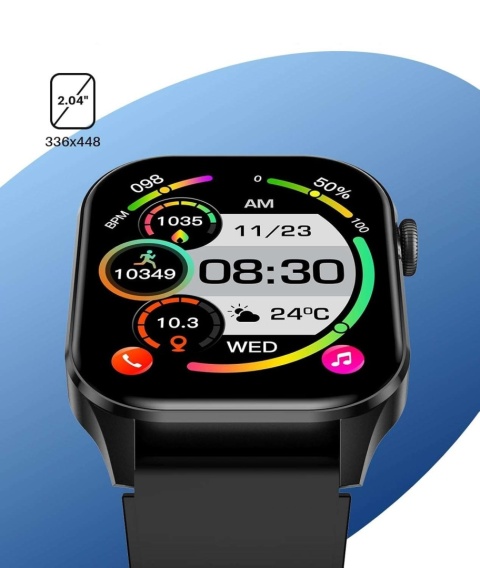 Zegarek sportowy Smartwatch Bluetooth Android iOS amoled IP67 2,04 cala