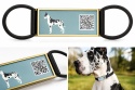 Adresówka Identyfikator Prostokątny Dla Psa Kod QR Niebieski 58 x 23 mm 25g