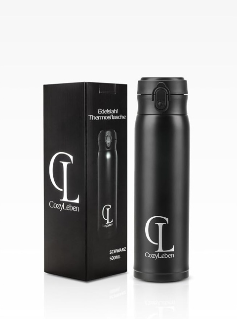 Bidon CozyLeben 500 ml czarny