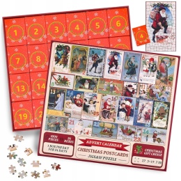 Kalendarz adwentowy Puzzle 1000 eldmentów Świąteczne puzzle
