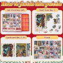 Kalendarz adwentowy Puzzle 1000 eldmentów Świąteczne puzzle