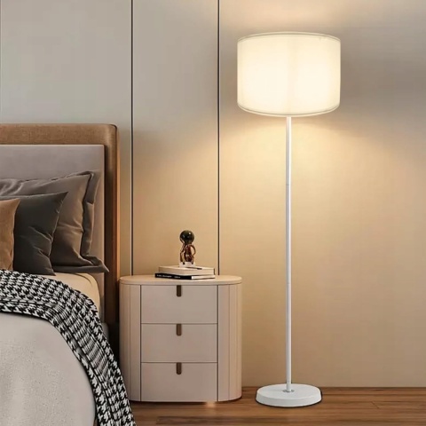 Klosz abażur do lampy z płótna uniwersalny biały 32 x 20 cm zestaw 2 szt