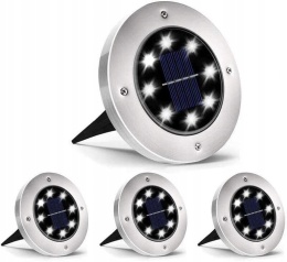 Lampy solarne LED ogrodowe wbijane wodoodporne IPX65 600mAh 11,5cm 4szt