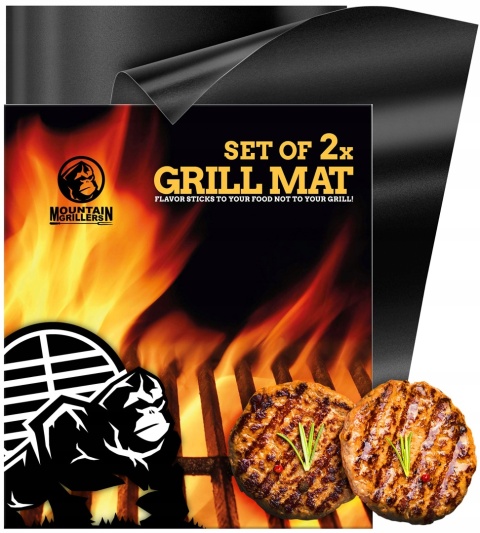 Mata do grillowania BBQ 2 szt 40x33 cm nieprzywierająca grill wielorazowa