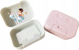 Mydelniczka pojemnik na mydło podróżny z zamkiem 2szt 11x7,5cm