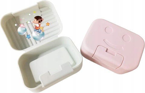 Mydelniczka pojemnik na mydło podróżny z zamkiem 2szt 11x7,5cm