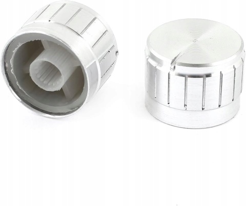 Nakładka aluminiowa na pokrętło potencjometru głośności 23 x 17 mm 2szt.