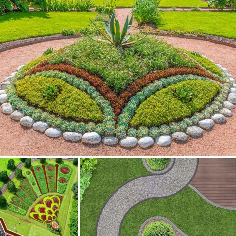 Obrzeże ogrodowe tworzywo sztuczne 1000 cm x 4 cm szary