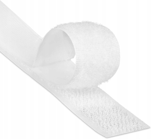 Organizer do kabli Taśma rzep Samoprzylepny 8 m x 2 cmKolor Biały