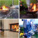 Pogrzebacz do ogniska kominka szczypce 80cm zestaw