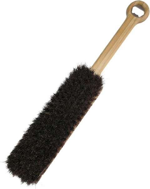 Szczotka bambusowa z włosia końskiego z otwieraczem do butelek 40,5cm