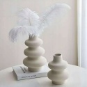 Wazony ceramiczne dekoracyjne zestaw 2szt białe styl skandynawski boho loft