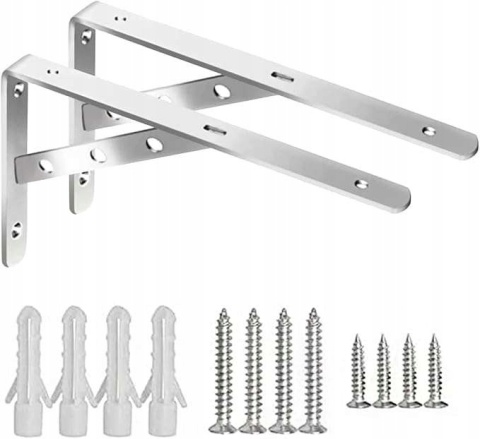 Wsporniki do półek metalowe ze stali podpórki kątowe 250x150 cm 2szt