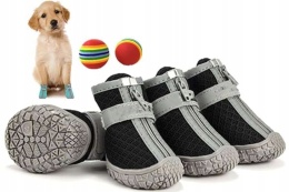 Buty dla psa Wodoodporne Antypoślizgowe Rozmiar 3 Kolor Czarny 4 szt