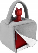 Etui case obudowa pluszowa do odwarzacza Toniebox szary z uchwytem 12x12 cm