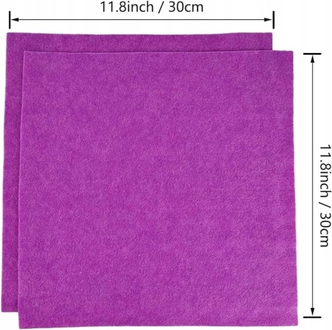 Filc Tkanina 30 x 30cm do Rękodzieł Zabaw Kreatywnych 20 szt. Fioletowy