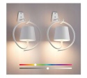 Kinkiet ścienny lampa LED RGB przenośna akumulatorowa na USB biała 2szt