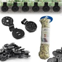 Klipsy Spinacze Do Tkanin Zacieniających Plastikowe 50 Szt Z Nylonową Liną