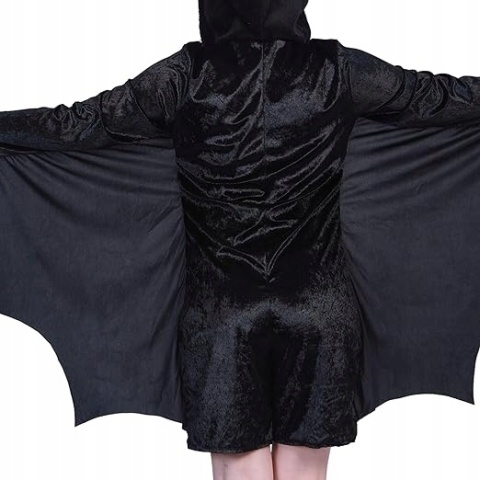 Kostium sukienka przebranie nietoperza na Halloween dziecięcy